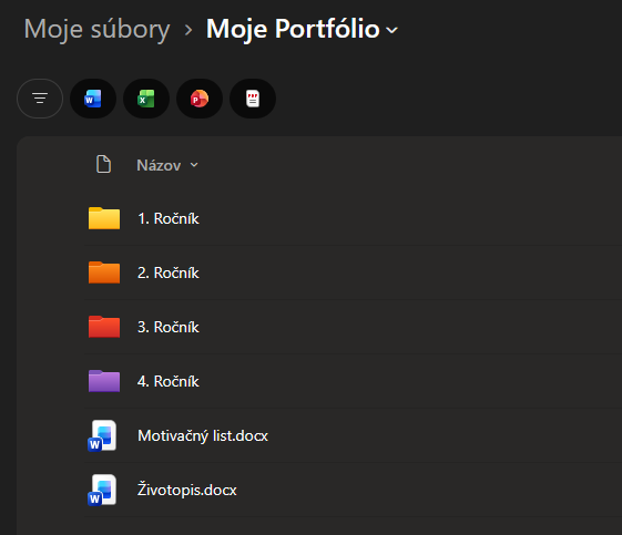 Digitálne portfólio Gymnázia V. B. Nedožerského