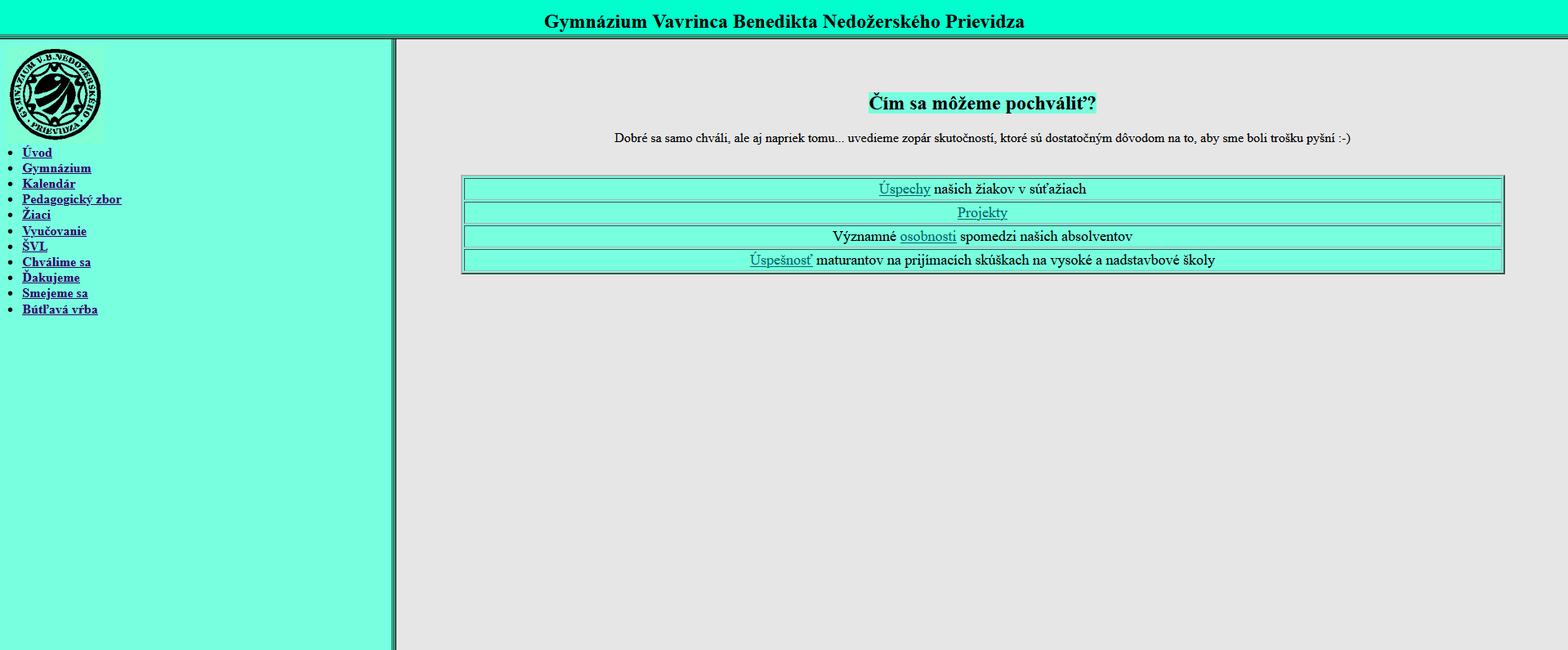 GVBN webstránka 1999