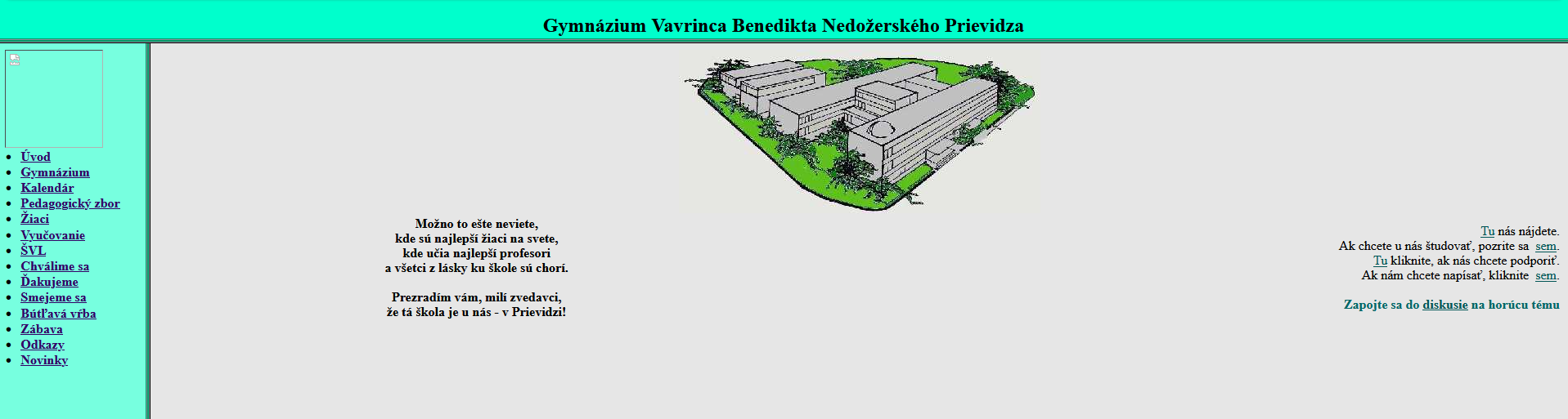 GVBN webstránka 2001