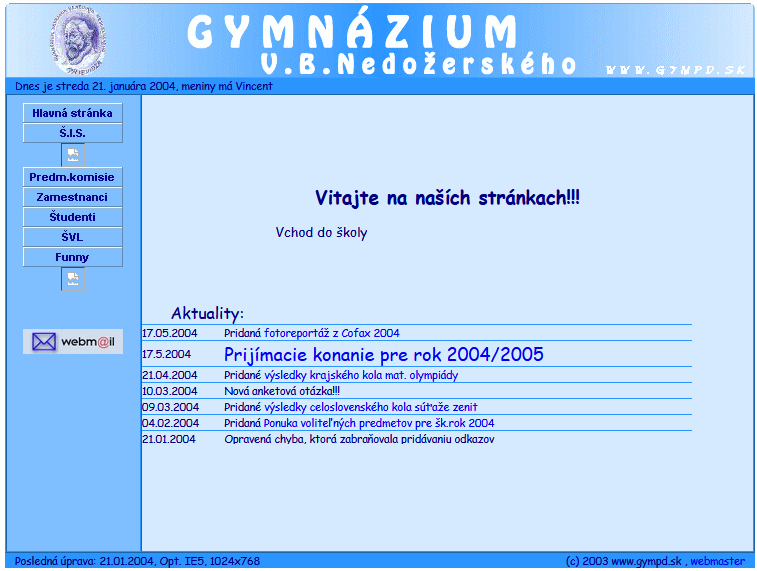 GVBN webstránka 2006
